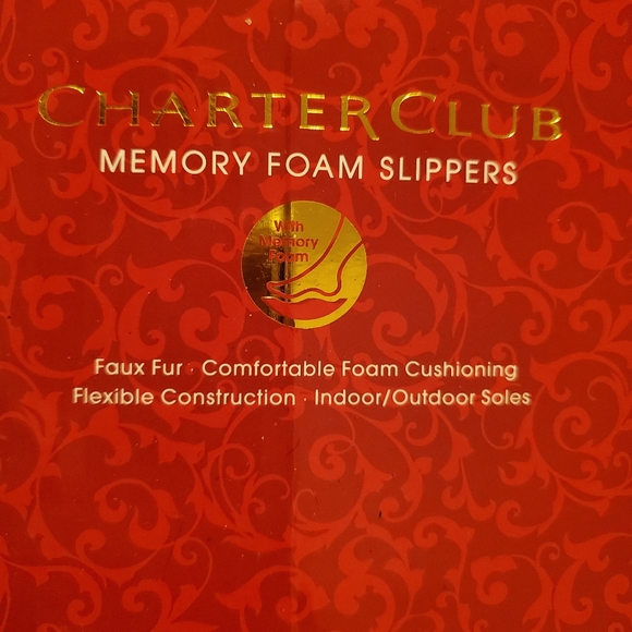 Charter Club Glitter Red/ Black Glitter Slippers - Picture 3 of 4